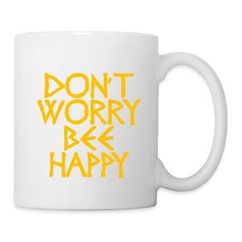 Ne vous inquiétez pas Bee Happy 26 - Mug blanc - blanc - Droite