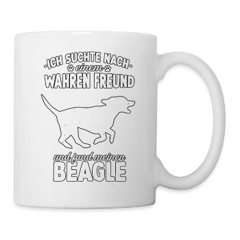Lustiges Beagle Hunde Hundeschule Beagle - Tasse - Weiß - Rechts