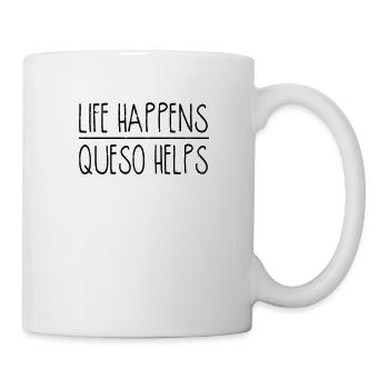 La vie arrive Queso Helps - pas de produits laitiers - Mug blanc - blanc - Droite