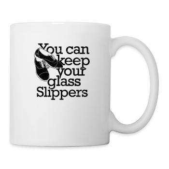 Vous pouvez garder vos chaussons en verre - vintage - Mug blanc - blanc - Droite