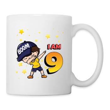 Boom I'm 9 | Birthday Boy | 9th Birthday Party - Mug - white - Right