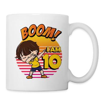 Boom I'm 10 | Birthday Boy | 10th Birthday Party - Mug - white - Right