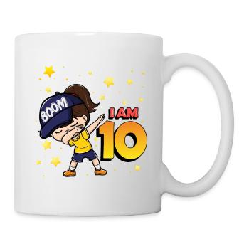 Boom I'm 10 | Birthday Girl | 10th Birthday Party - Mug - white - Right