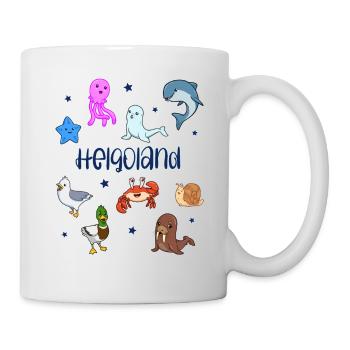 Süße Tiere in Helgoland - Tasse - Weiß - Rechts