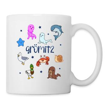 Süße Tiere in Grömitz - Tasse - Weiß - Rechts