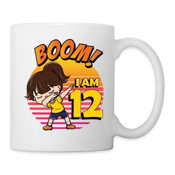 Boom I'm 12 | Birthday Girl | 12th Birthday Party - Mug - white - Right