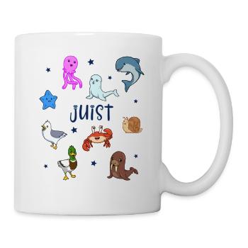 Süße Tiere in Juist - Tasse - Weiß - Rechts