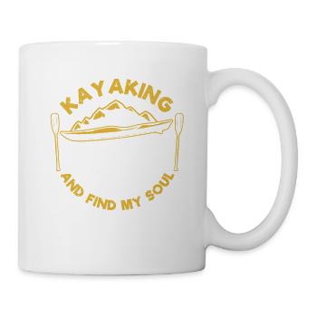 Fun Kayak Lake Kayaker Kayak où je - Mug blanc - blanc - Droite