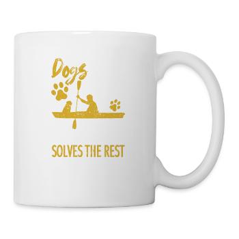 Dogs Dogs solve most of my problems - Mug - white - Right