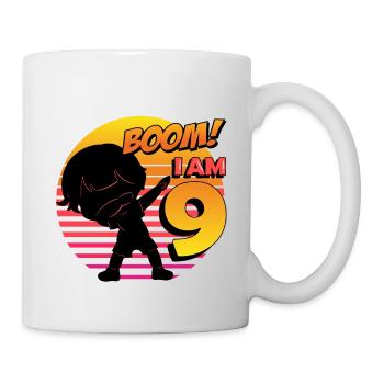 Boom I'm 9 | Birthday Boy | 9th Birthday Party - Mug - white - Right
