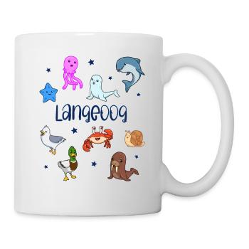 Süße Tiere in Langeoog - Tasse - Weiß - Rechts