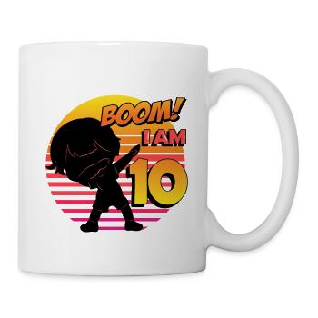 Boom I'm 10 | Birthday Boy | 10th Birthday Party - Mug - white - Right