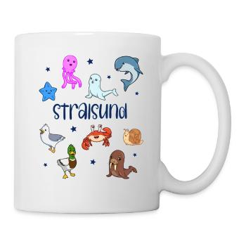 Süße Tiere in Stralsund - Tasse - Weiß - Rechts