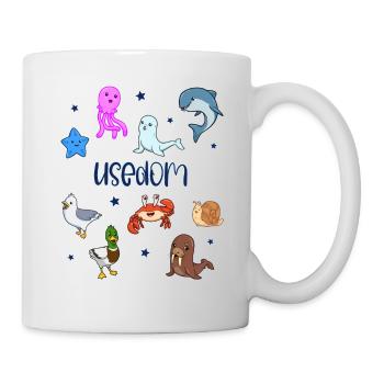 Süße Tiere in Usedom - Tasse - Weiß - Rechts