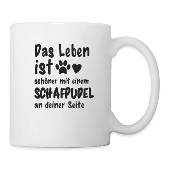 Schafpudel machen das Leben schöner - Tasse - Weiß - Rechts