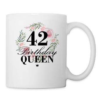 42nd birthday Birthday Queen 42 years - Mug - white - Right