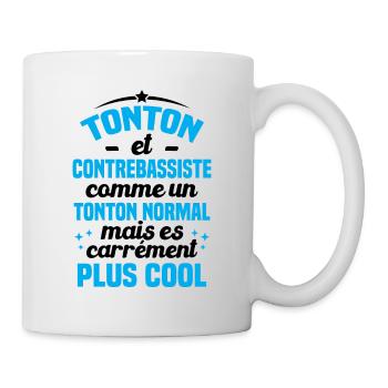 Tonton et Contrebassiste comme un tonton normal - Mug blanc - blanc - Droite