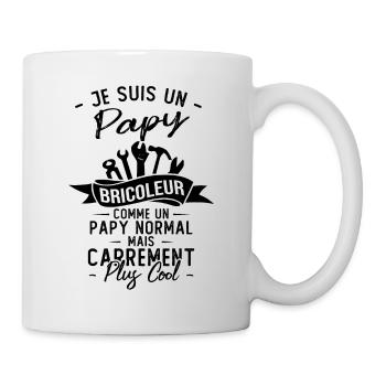Papy bricoleur comme un papy normal - Mug blanc - blanc - Droite
