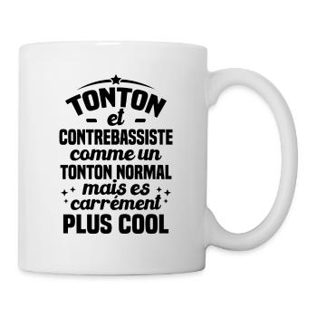 Tonton et Contrebassiste comme un tonton normal - Mug blanc - blanc - Droite