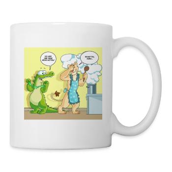 Maskotti Krokettenküche mit Mario und Kim - Tasse - Weiß - Rechts