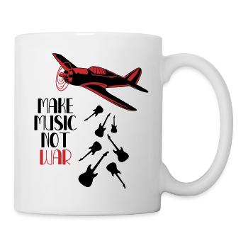 Make Music Not War - Mug blanc - blanc - Droite