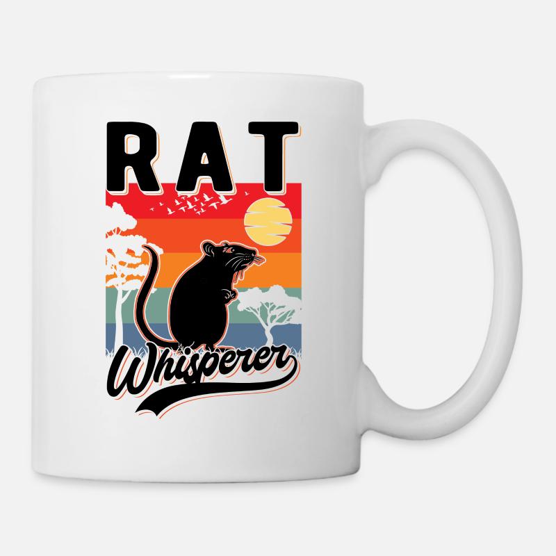 Rattenflüsterer Ratte Geschenk - Tasse - Weiß