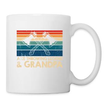 Deux titres Axe Throwing Legend Grandpa - Mug blanc - blanc - Droite