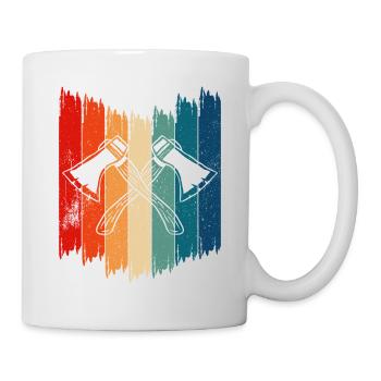 Lancer de hache vintage Lancer de hache rétro - Mug blanc - blanc - Droite