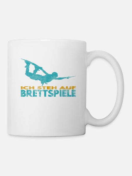 Ich steh auf Brettspiele. Wakeboard Lifestyle - Tasse - Weiß