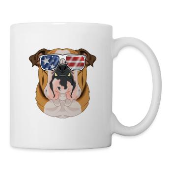 Deutsch Bulldog USA Sunglasses I American Flag - Mug - white - Right