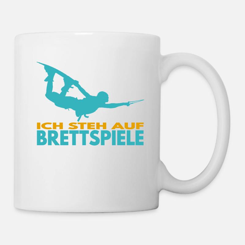 Ich steh auf Brettspiele. Wakeboard Lifestyle - Tasse - Weiß