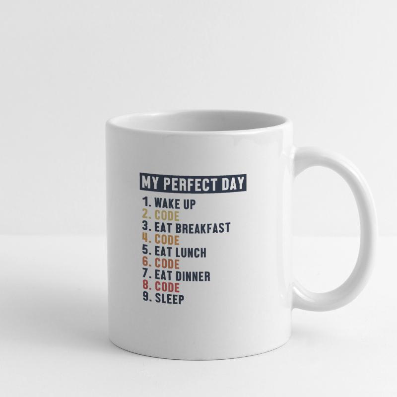 Coding Perfect Day Developer Softwareingenieur Tasse