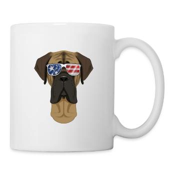 Mastiff USA Sunglasses I American Flag Mastiff - Tasse - Weiß - Rechts