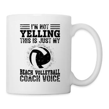 Ich Schreie Nicht - Beachvolleyball-Trainer - Tasse - Weiß - Rechts