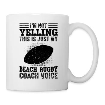I Don’t Scream - Entraîneur de beach rugby - Mug blanc - blanc - Droite