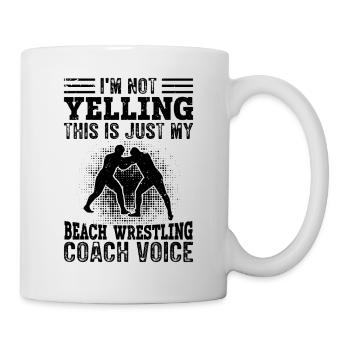 I Don't Scream - Beach Wrestling Coach - Mug - white - Right