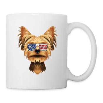 Yorkshire Terrier USA Sunglasses I American Flag - Mug - white - Right