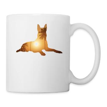 Sommerstrand - Belgischer Hirte - Tasse - Weiß - Rechts