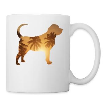 Plage d’été - Bloodhound - Mug blanc - blanc - Droite
