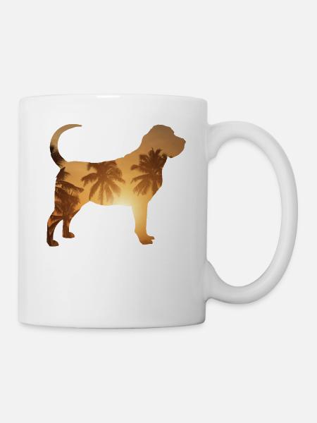 Sommerstrand - Bluthund - Tasse - Weiß