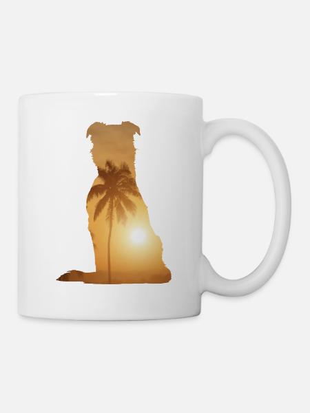 Summer beach - Border Collie - Mug - white
