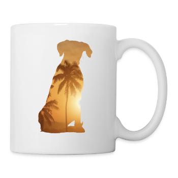 Sommerstrand - Boxer - Tasse - Weiß - Rechts