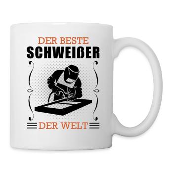 Schweißer Beruf Schweißgerät Handwerker Geschenk - Tasse - Weiß - Rechts