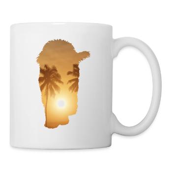 Sommerstrand - Doodle - Tasse - Weiß - Rechts