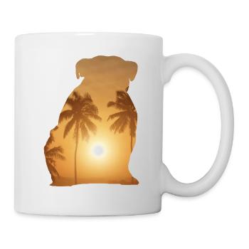 Sommerstrand - Englische Bulldogge - Tasse - Weiß - Rechts