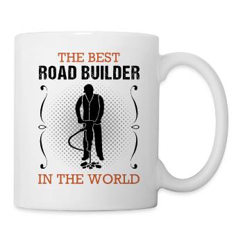 Road Builder Profession Road Construction Worker Gift - Mug - white - Right