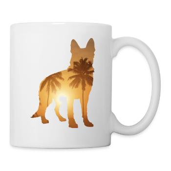 Sommerstrand - Deutscher Schäferhund - Tasse - Weiß - Rechts