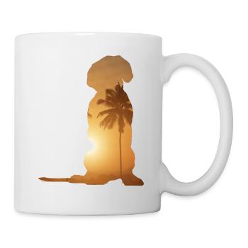 Sommerstrand - Deutsche Dogge - Tasse - Weiß - Rechts