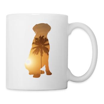 Sommerstrand - Mastiff - Tasse - Weiß - Rechts