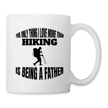 Wandern Papa Klettern Bergsteigen Bouldern Vater - Tasse - Weiß - Rechts